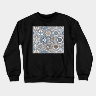 Hexagonal Oriental and ethnic motifs in patterns. Crewneck Sweatshirt